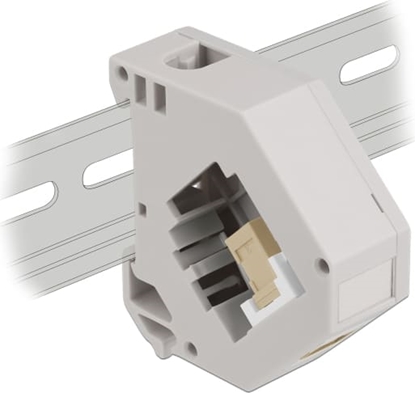 Изображение Delock DIN rail Adapter with Keystone SC Simplex female to SC Simplex female beige