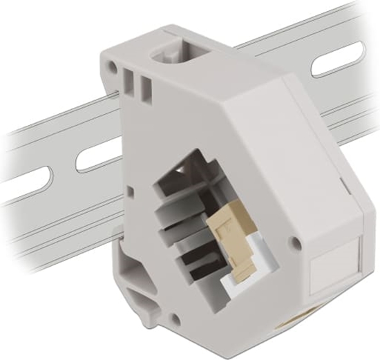 Изображение Delock DIN rail Adapter with Keystone SC Simplex female to SC Simplex female beige