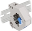 Attēls no Delock DIN rail Adapter with Keystone SC Simplex female to SC Simplex female blue