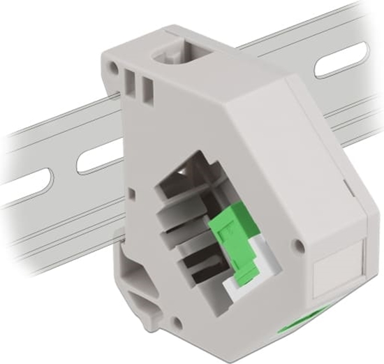 Изображение Delock DIN rail Adapter with Keystone SC Simplex female to SC Simplex female green