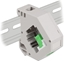 Изображение Delock DIN rail Adapter with Keystone SC Simplex female to SC Simplex female green