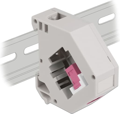 Изображение Delock DIN rail Adapter with Keystone SC Simplex female to SC Simplex female violet