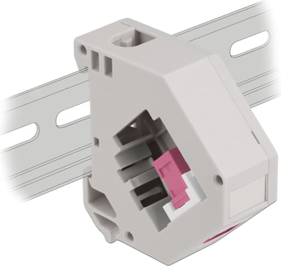 Изображение Delock DIN rail Adapter with Keystone SC Simplex female to SC Simplex female violet