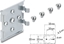 Picture of Delock DIN rail clip with 5 mounting holes – horizontally or vertically mounted