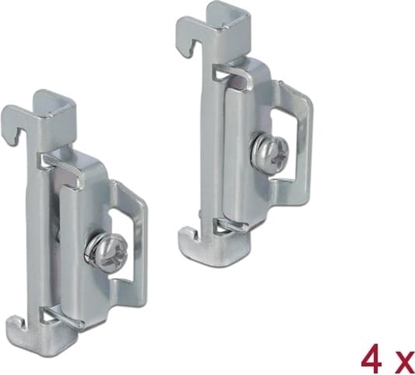 Изображение Delock DIN Rail End Clamp Steel screwable 4 pieces