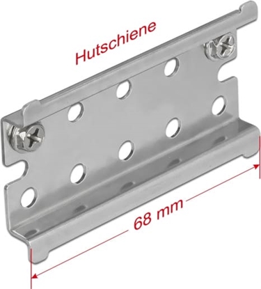 Изображение Delock DIN Rail Stainless Steel with End Stop for Wall Mounting