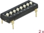 Attēls no Delock DIP switch Tri-State 8-digit 2.54 mm pitch THT vertical black 2 pieces