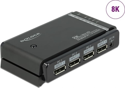 Изображение Delock DisplayPort 1.4 Switch 2 x 2 DisplayPort in to 1 x 2 DisplayPort out 8K