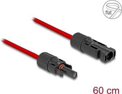 Изображение Delock DL4 Solar Flat Cable male to female 60 cm red