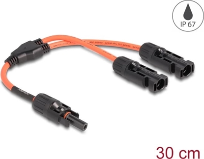 Изображение Delock DL4 Solar Splitter Cable 1 x female to 2 x male 30 cm red