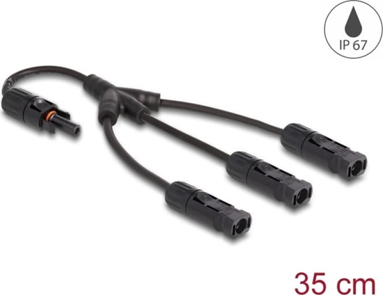 Изображение Delock DL4 Solar Splitter Cable 1 x female to 3 x male 35 cm black