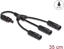 Picture of Delock DL4 Solar Splitter Cable 1 x female to 3 x male 35 cm black