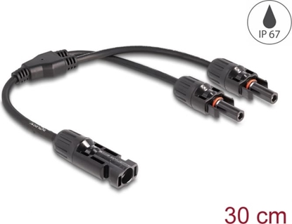 Изображение Delock DL4 Solar Splitter Cable 1 x male to 2 x female 30 cm black