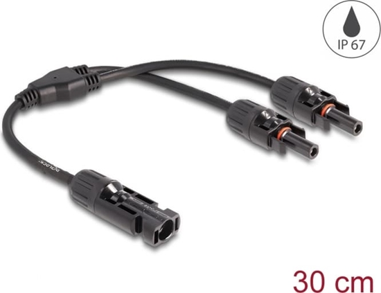 Изображение Delock DL4 Solar Splitter Cable 1 x male to 2 x female 30 cm black