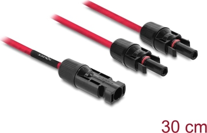 Изображение Delock DL4 Solar Splitter Cable 1 x male to 2 x female 30 cm red