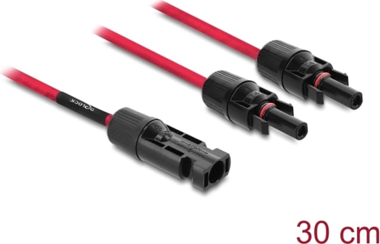 Изображение Delock DL4 Solar Splitter Cable 1 x male to 2 x female 30 cm red