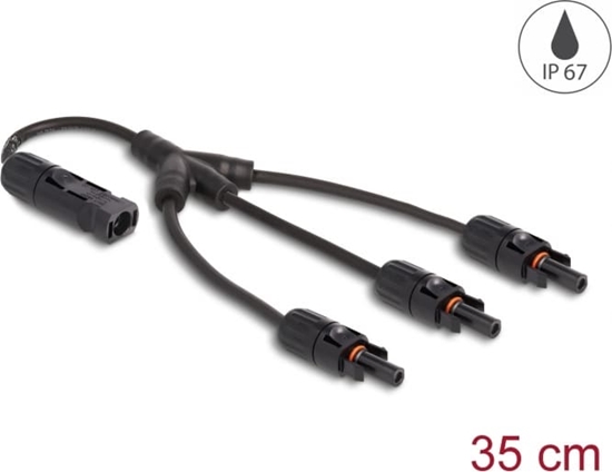Изображение Delock DL4 Solar Splitter Cable 1 x male to 3 x female 35 cm black