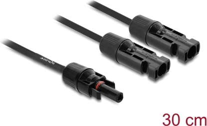 Изображение Delock DL4 Solar Splitter Cable 2 x male to 1 x female 30 cm black