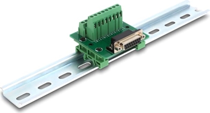 Изображение Delock D-Sub 15 pin female to Terminal Block for DIN rail