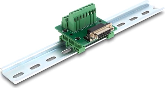 Изображение Delock D-Sub 15 pin female to Terminal Block for DIN rail