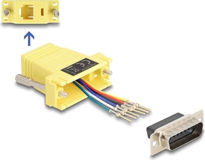Изображение Delock D-Sub 15 pin male to RJ12 female Assembly Kit yellow