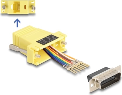 Изображение Delock D-Sub 15 pin male to RJ45 female Assembly Kit yellow