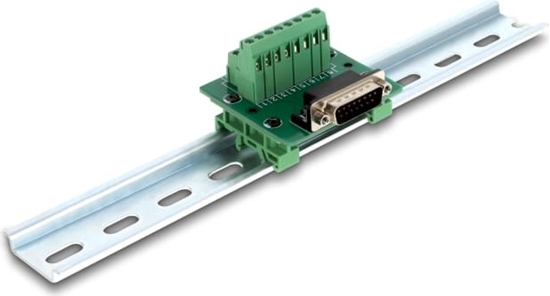 Изображение Delock D-Sub 15 pin male to Terminal Block for DIN rail