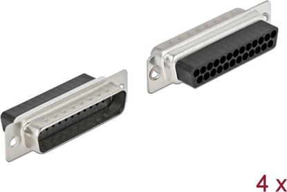 Изображение Delock D-Sub 25 pin crimp male, metal, 4 pieces