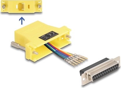 Изображение Delock D-Sub 25 pin female to RJ12 female Assembly Kit yellow
