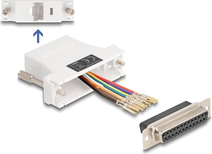 Изображение Delock D-Sub 25 pin female to RJ45 female Assembly Kit white