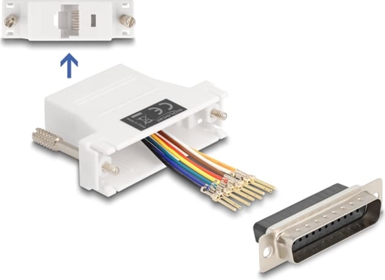 Изображение Delock D-Sub 25 pin male to RJ45 female Assembly Kit white
