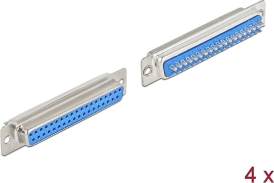 Изображение Delock D-Sub 37 pin female metal, solder version, 4 pieces