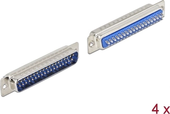 Изображение Delock D-Sub 37 pin male metal, solder version, 4 pieces