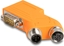 Attēls no Delock D-Sub 9 male and female to M12 male and female 5 pin A-coded CAN bus splitter 35° orange
