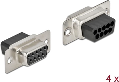 Изображение Delock D-Sub 9 pin crimp female, metal, 4 pieces