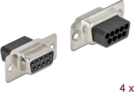 Изображение Delock D-Sub 9 pin crimp female, metal, 4 pieces