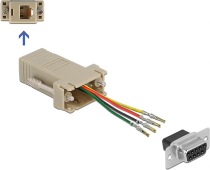Изображение Delock D-Sub 9 pin female to RJ11/RJ14 6P/4C female Assembly Kit
