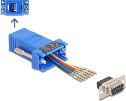 Изображение Delock D-Sub 9 pin female to RJ12 female Assembly Kit blue