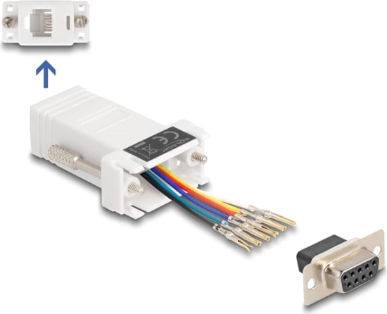 Изображение Delock D-Sub 9 pin female to RJ12 female Assembly Kit white
