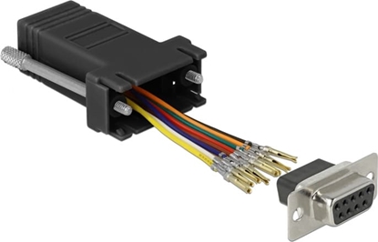 Изображение Delock D-Sub 9 pin female to RJ45 female Assembly Kit black
