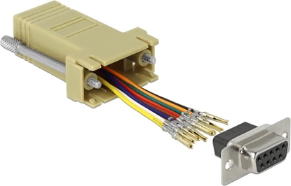 Изображение Delock D-Sub 9 pin female to RJ45 female Assembly Kit grey