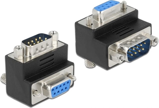 Изображение Delock D-Sub 9 pin male > female 90° angled