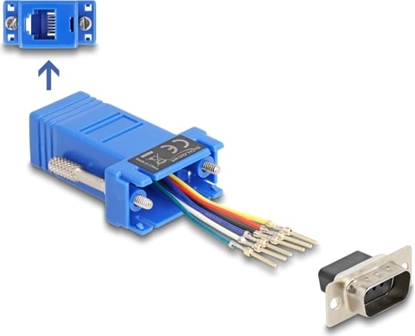 Изображение Delock D-Sub 9 pin male to RJ12 female Assembly Kit blue