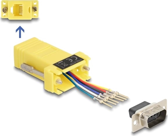 Изображение Delock D-Sub 9 pin male to RJ12 female Assembly Kit yellow