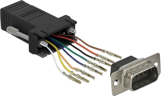 Изображение Delock D-Sub 9 pin male to RJ45 female Assembly Kit black