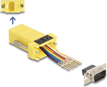 Изображение Delock D-Sub 9 pin male to RJ45 female Assembly Kit white
