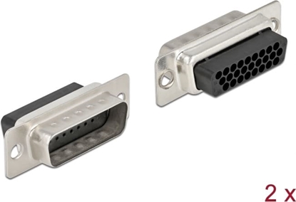 Изображение Delock D-Sub HD 26 pin crimp male, metal, 2 pieces