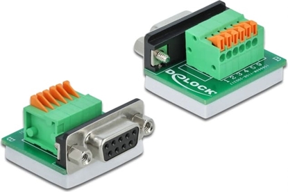 Изображение Delock D-Sub9 female to Terminal Block with Push Button horizontal
