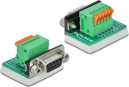 Изображение Delock D-Sub9 female to Terminal Block with Push Button vertical