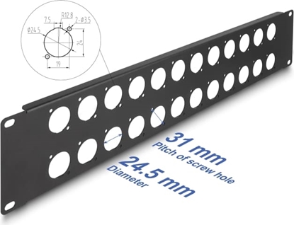 Изображение Delock D-Type 19″ Patch Panel 24 port 2U black